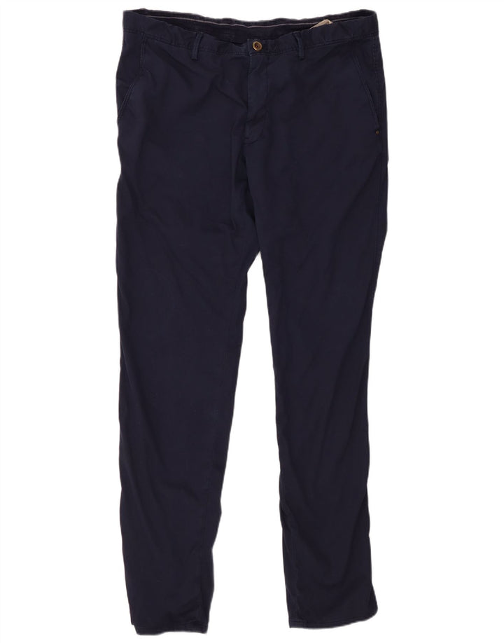 MASSIMO DUTTI Muške uske chino hlače EU 46 XL W36 L32 tamnoplavi pamuk