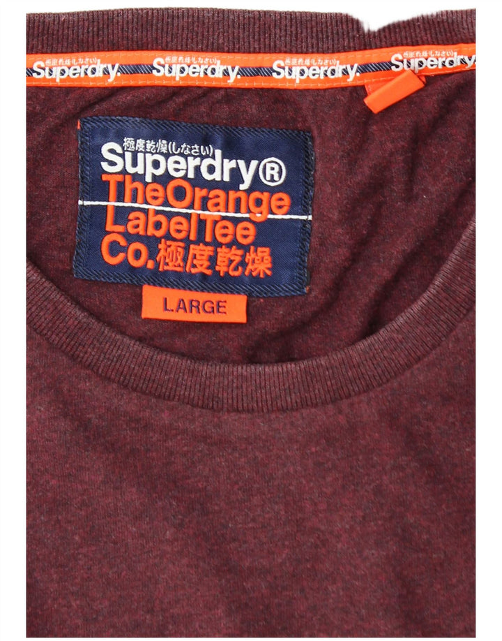 SUPERDRY muška majica kratkih rukava Veliki bordo pamuk