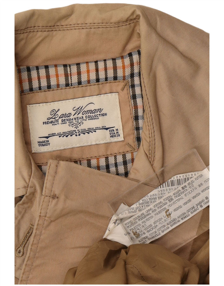 ZARA ženski trenč kaput s dvostrukim kopčanjem UK 14 srednje bež boje