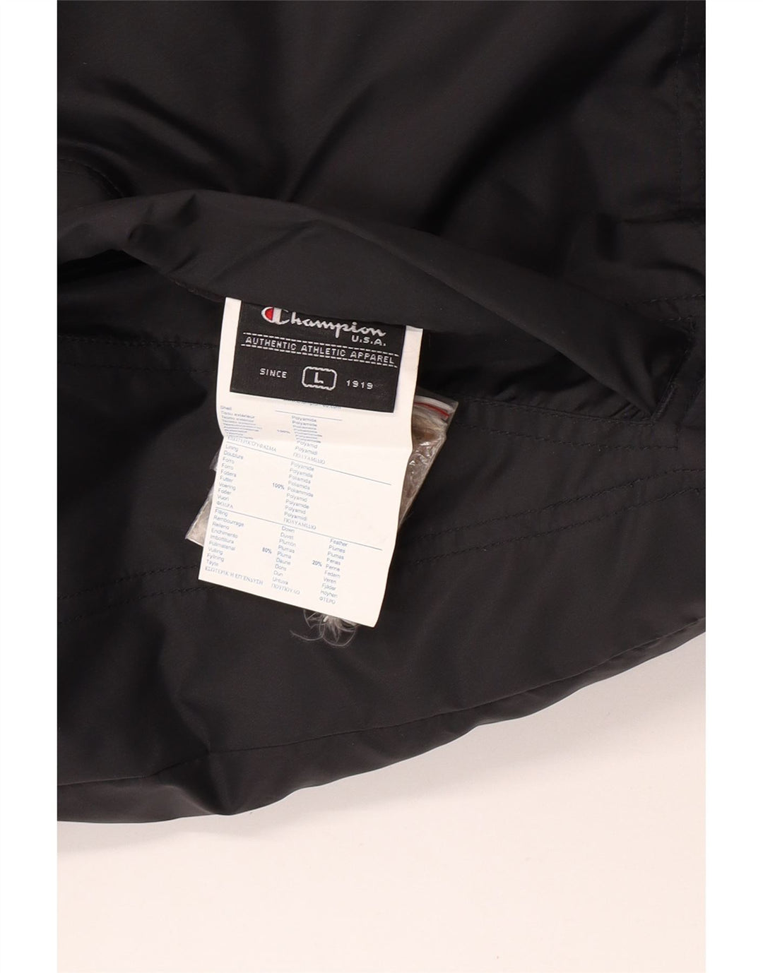 Champion muška reverzibilna podstavljena jakna UK 40 velika crna poliamidna