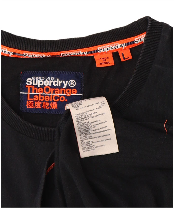 Superdry muška majica kratkih rukava Veliki crni pamuk