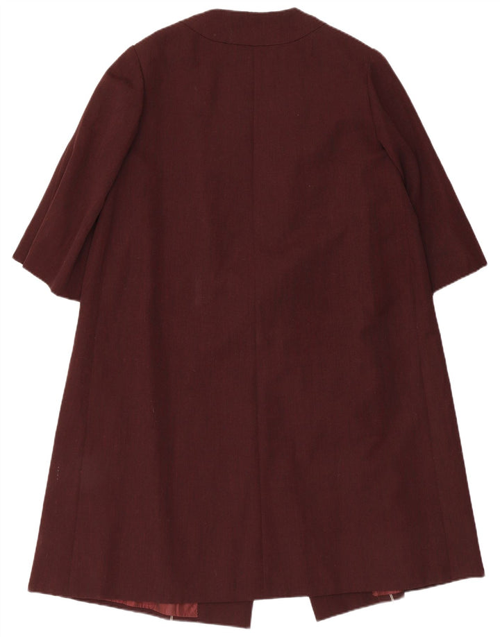 VINTAGE ženski kaput UK 14 Srednje kestenjasti