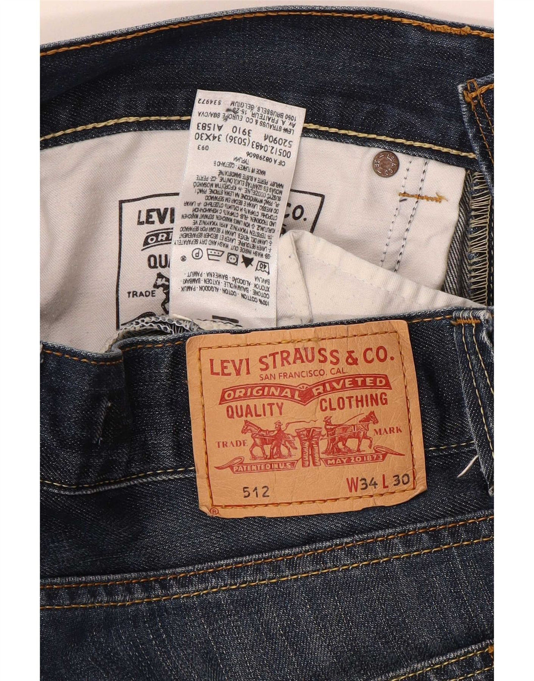 Levi's muške 512 Bootcut traperice W34 L29 Plave