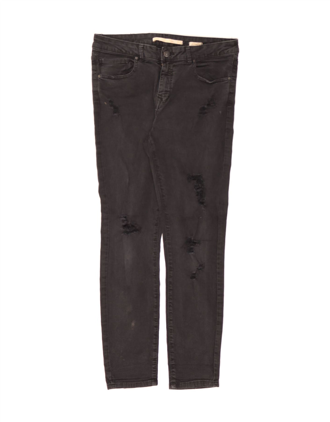 ZARA Womens Distressed Slim Jeans EU 40 Medium W32 L29 Black Vintage Zara and Second-Hand Zara from Messina Hembry 