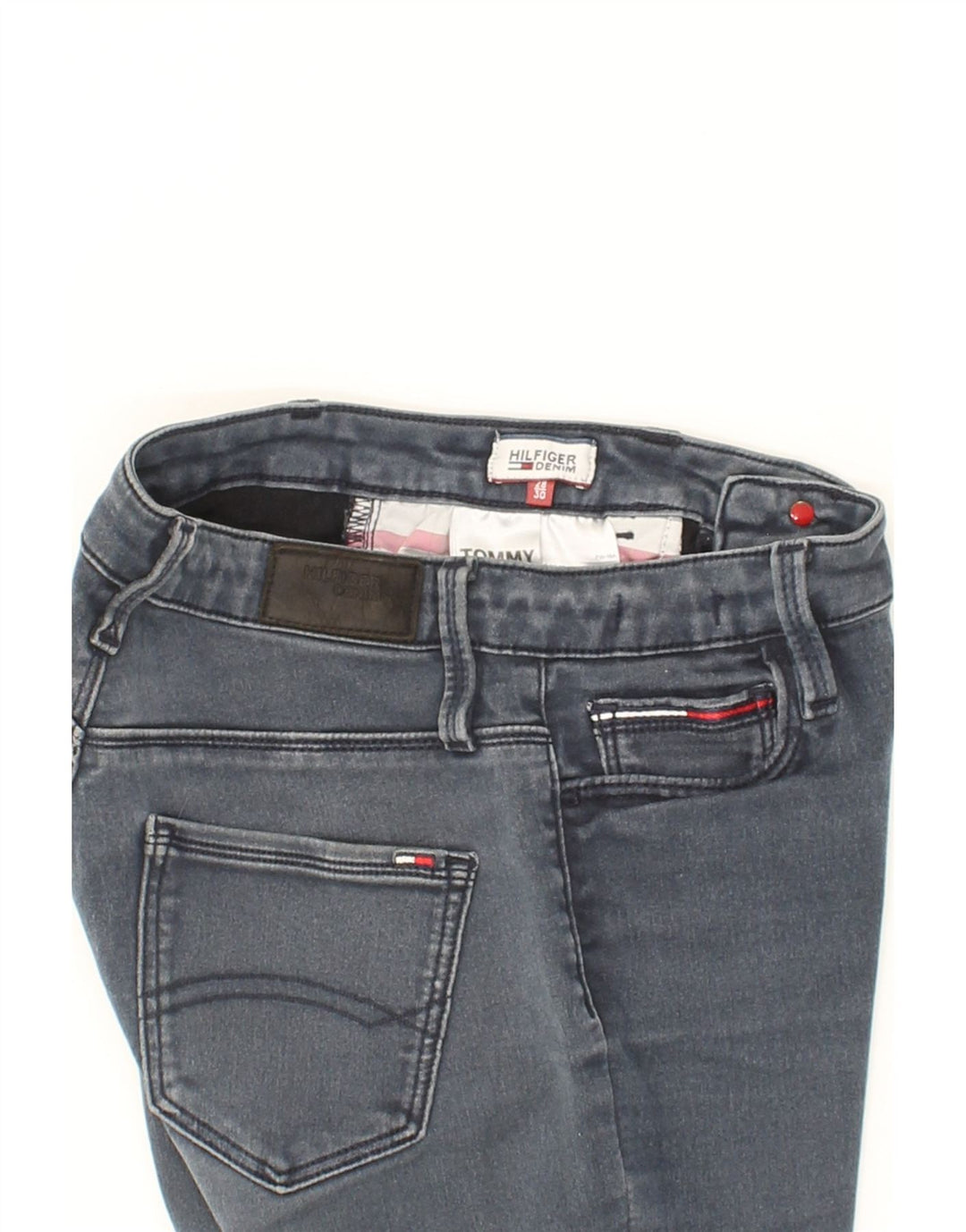 TOMMY HILFIGER Womens Skinny Jeans W28 L27 Blue Polyester Vintage Tommy Hilfiger and Second-Hand Tommy Hilfiger from Messina Hembry 