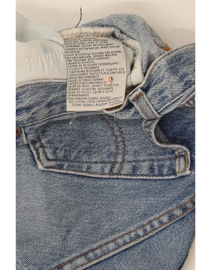 Levi's ženske kratke traper hlače s oštećenim izgledom W28, srednje plavi pamuk