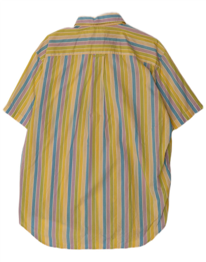 LACOSTE muška košulja kratkih rukava, veličina 42, pamuk na velike raznobojne pruge