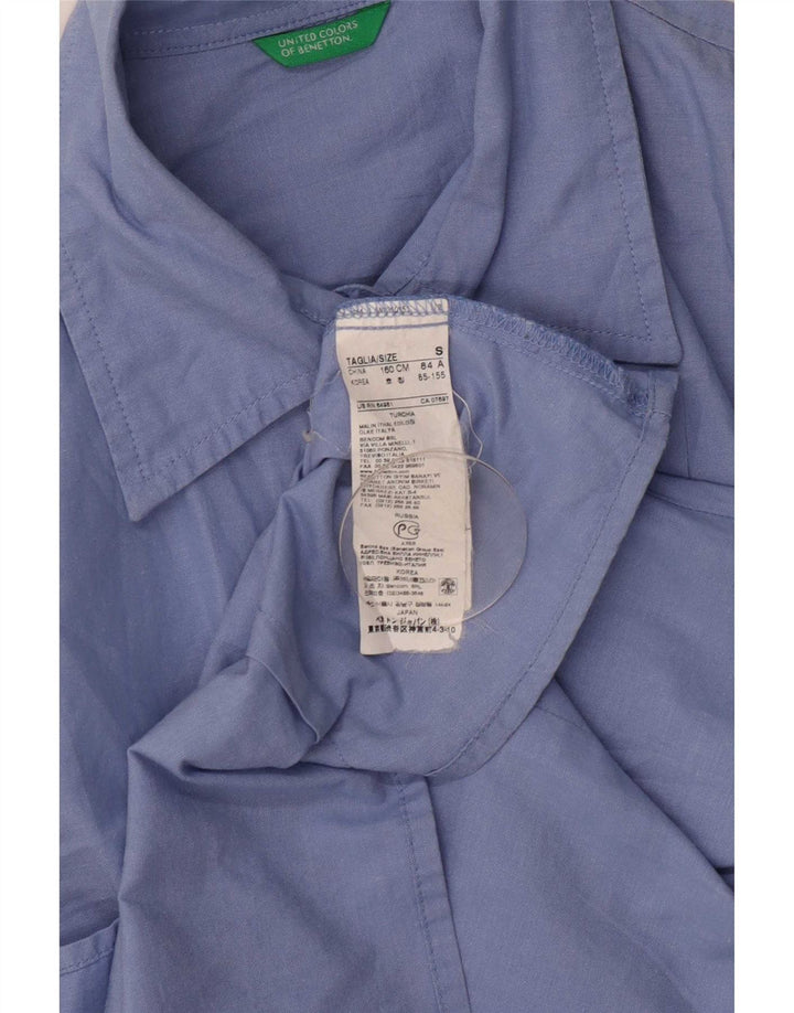 Benetton ženska košulja UK 10 Mala plava pamuk