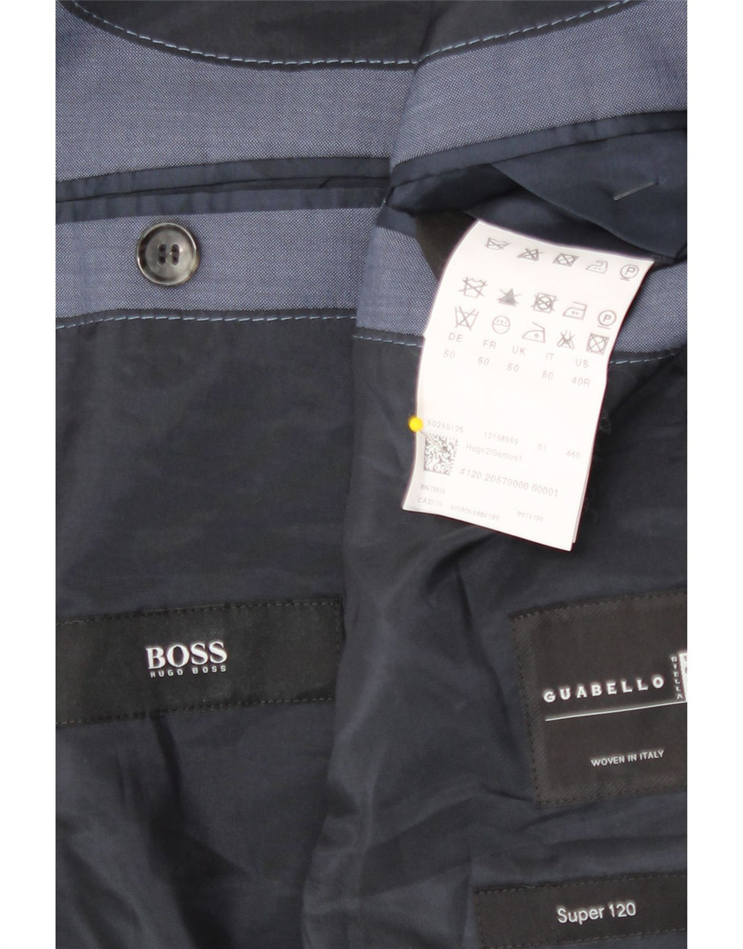 Hugo Boss muška jakna s 2 gumba EU 50 velika plava djevičanska vuna