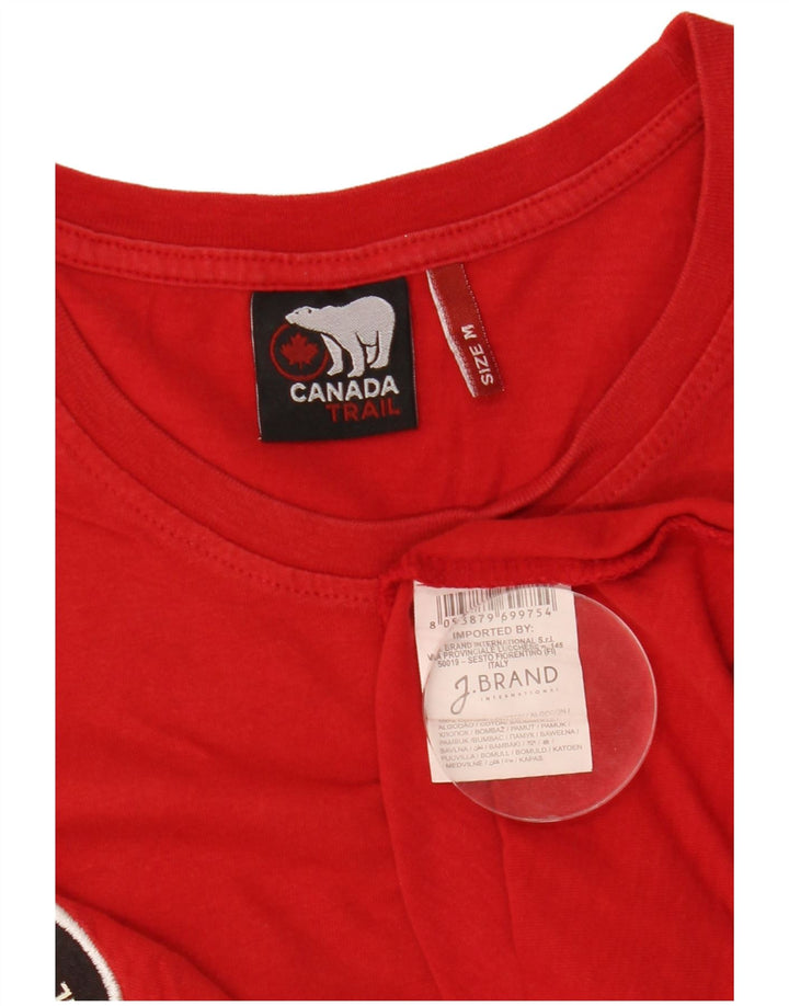 Kanadska muška majica kratkih rukava srednje veličine, crveni pamuk
