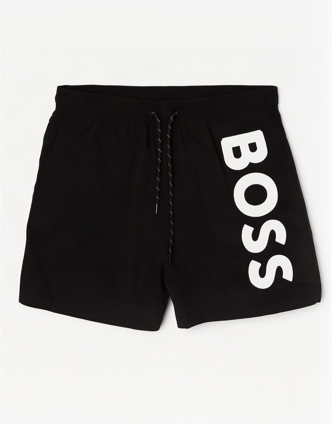 Hugo Boss muške kratke hlače za kupanje s grafičkim motivima, srednji crni poliamid