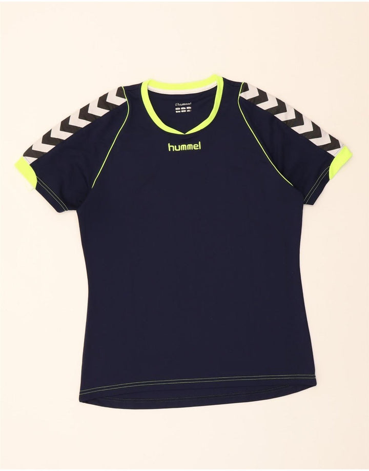 HUMMEL Womens T-Shirt Top UK 18 XL Navy Blue Polyester Vintage Hummel and Second-Hand Hummel from Messina Hembry 