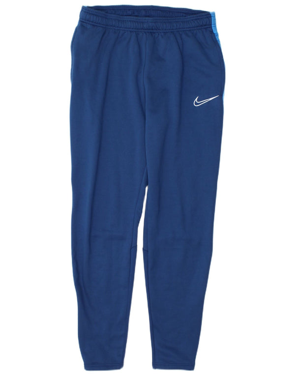 Nike Mens Dri Fit Tracksuit Trousers Medium  Blue Colourblock Polyester