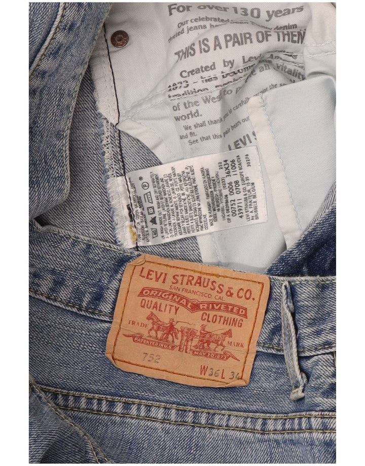 Levi's muške kratke traper hlače 752 W36 veliki plavi pamuk