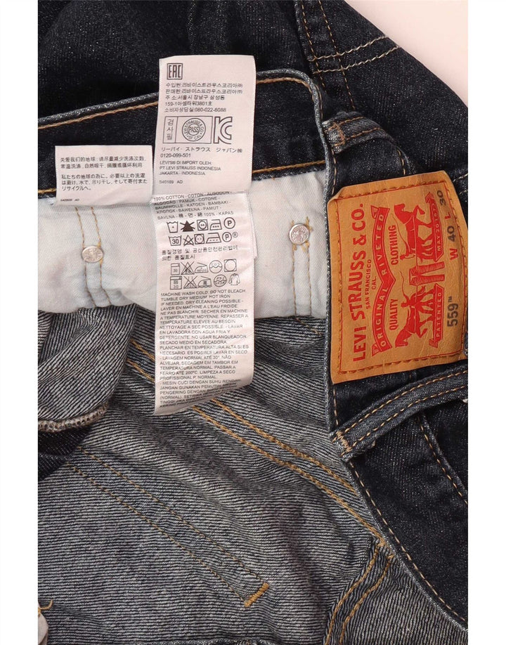 Levi's muške 559 ravne traperice W40 L30 tamnoplavi pamuk