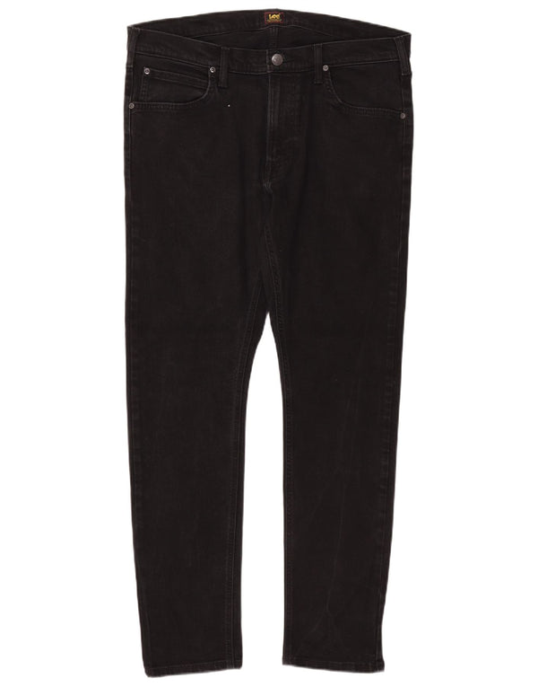 Lee Mens Luke Tapered Slim Jeans W36 L32 Crni pamuk