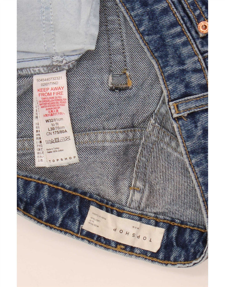 Topshop ženske Mom sužene traperice W32 L26 plavi poliester