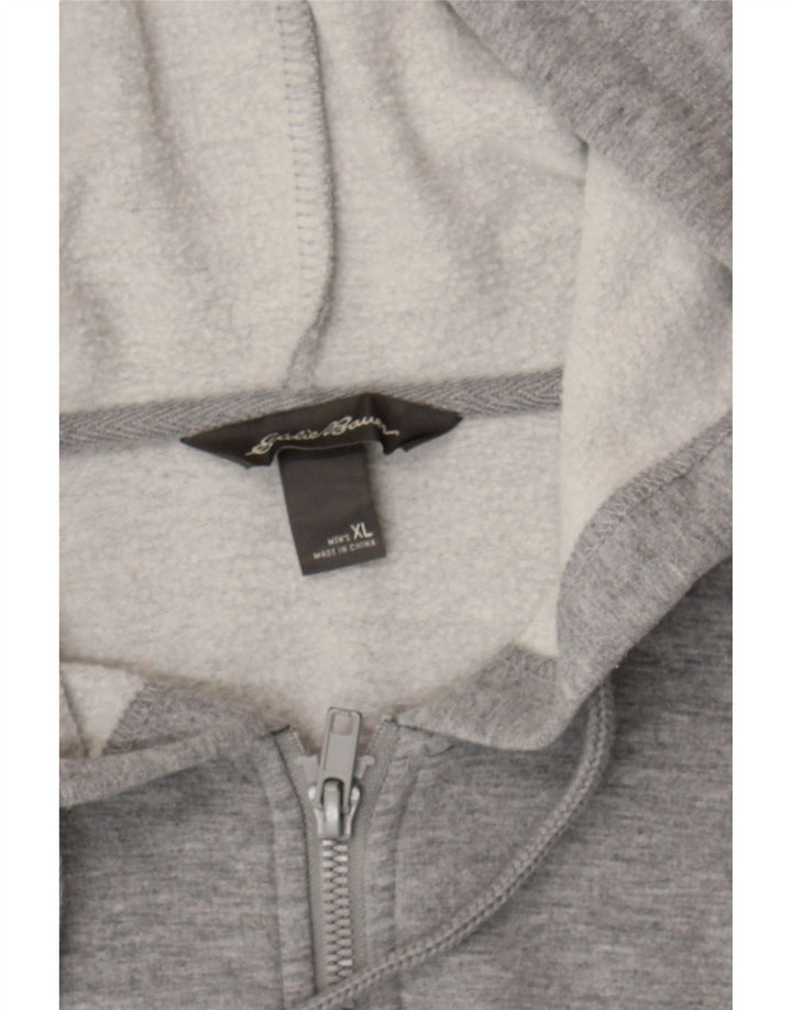 EDDIE BAUER Mens Zip Hoodie Sweater XL Grey Viscose Vintage Eddie Bauer and Second-Hand Eddie Bauer from Messina Hembry 