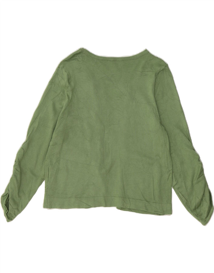 DKNY Womens Open Cardigan Sweater UK 12 Medium Green Rayon Vintage Dkny and Second-Hand Dkny from Messina Hembry 