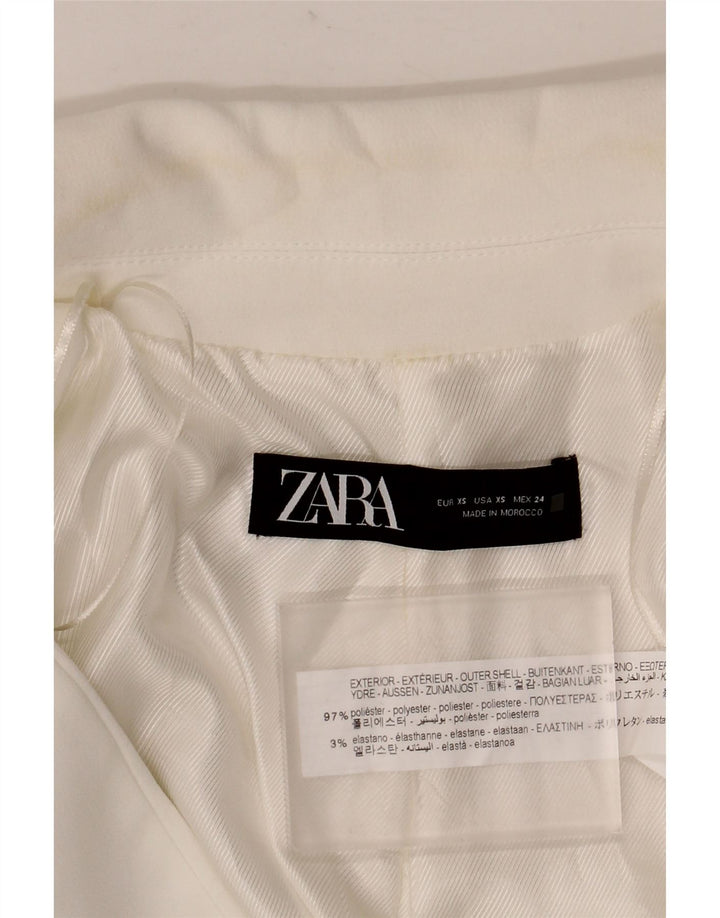 Zara ženska otvorena prevelika jakna UK 6 XS bijeli poliester