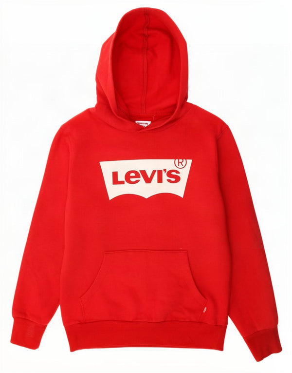 Levi's Boys majica s kapuljačom s kapuljačom za 11-12 godina, crveni pamuk