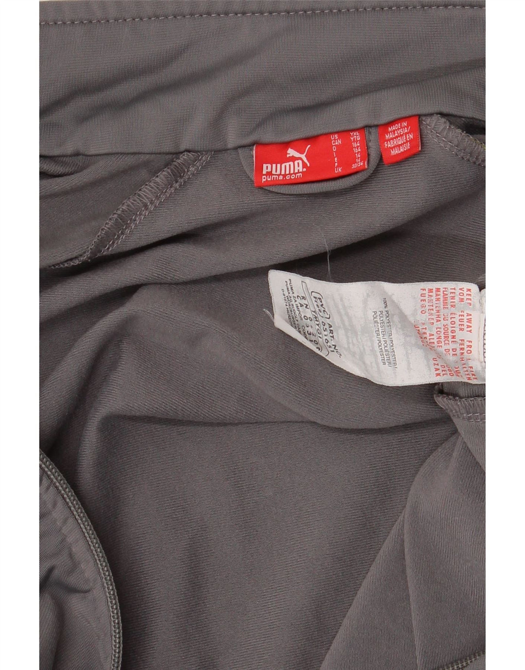 PUMA Gornja jakna trenirke za dječake 13-14 godina sivi poliester