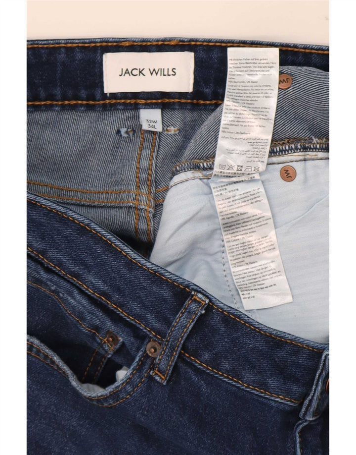 Jack Wills muške uske traperice W32 L34 tamnoplavi pamuk