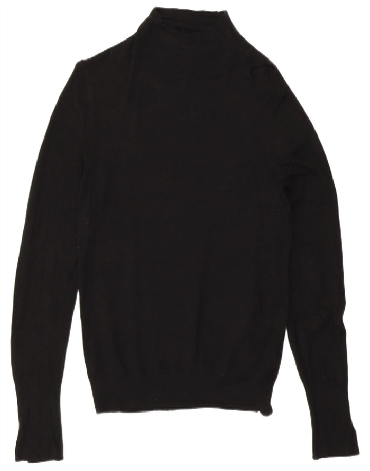 Zara ženski džemper s kornjačičastim ovratnikom UK 14 Srednja crna viskoza
