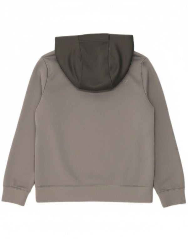 Nike pulover s kapuljačom s patentnim zatvaračem za dječake 10-11 godina, srednje sivi poliester