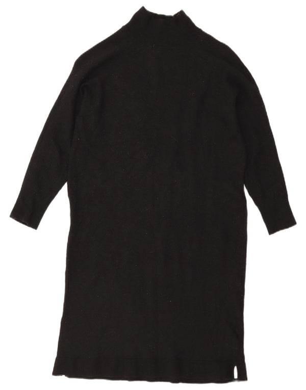 Massimo Dutti Ženska džemper haljina 3/4 rukava UK 10 Mala tamnoplava vunena