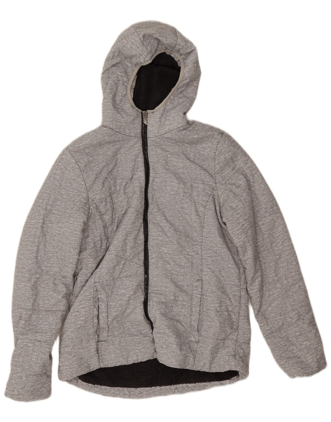 New Balance ženska Sherpa jakna s kapuljačom UK 14 Srednje siva riblja kost