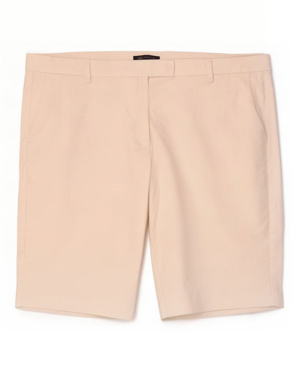 Marks & Spencer ženske kratke chino hlače visokog struka UK 22 3XL W44 bijeli pamuk