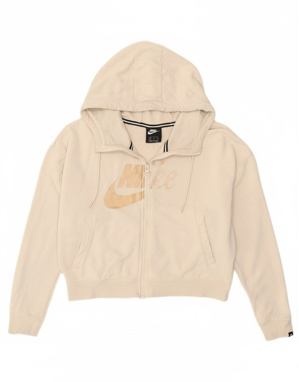 Nike ženski kratki pulover s kapuljačom s patentnim zatvaračem UK 10 Small Off White