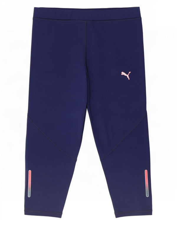 Puma ženske Capri tajice UK 10 Male tamnoplave poliesterske