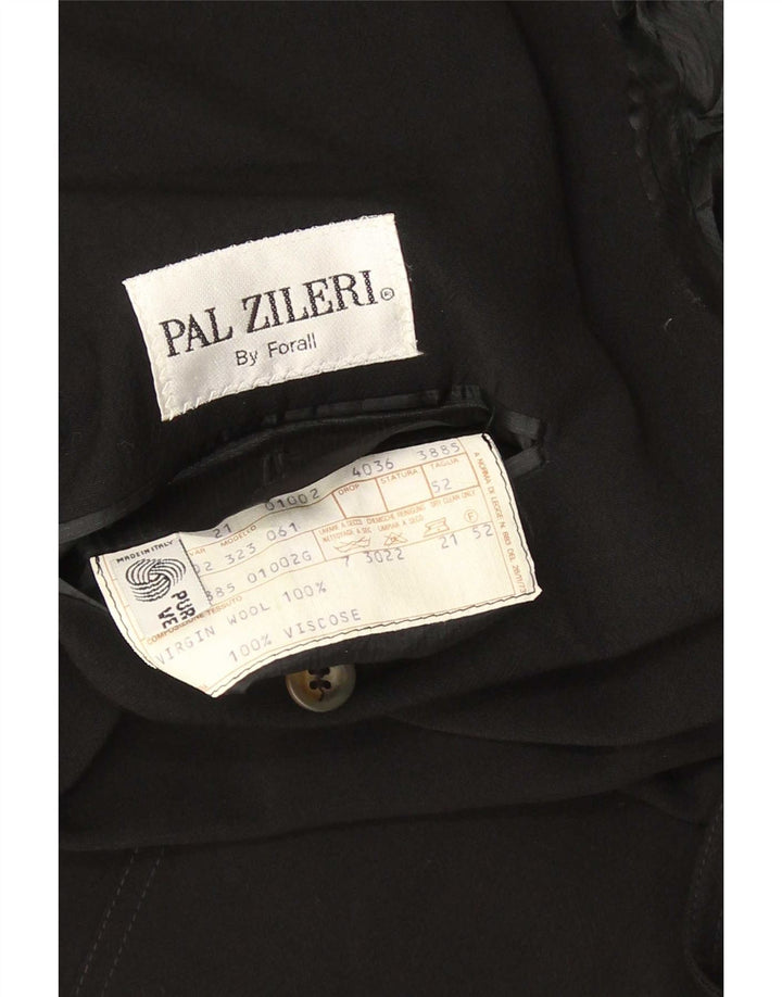 Pal Zileri muška jakna s dvostrukim kopčanjem IT 52 XL crna djevičanska vuna