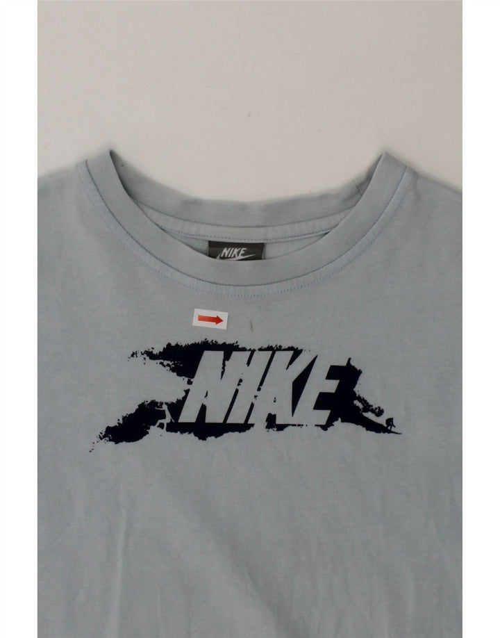 NIKE Boys Graphic T-Shirt Top 7-8 Years Blue Cotton Vintage Nike and Second-Hand Nike from Messina Hembry 