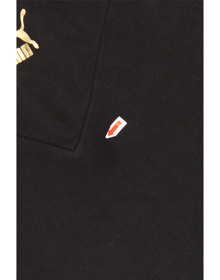 PUMA Girls Crop Graphic majica s kapuljačom 11-12 Years Black Colourblock Pamuk