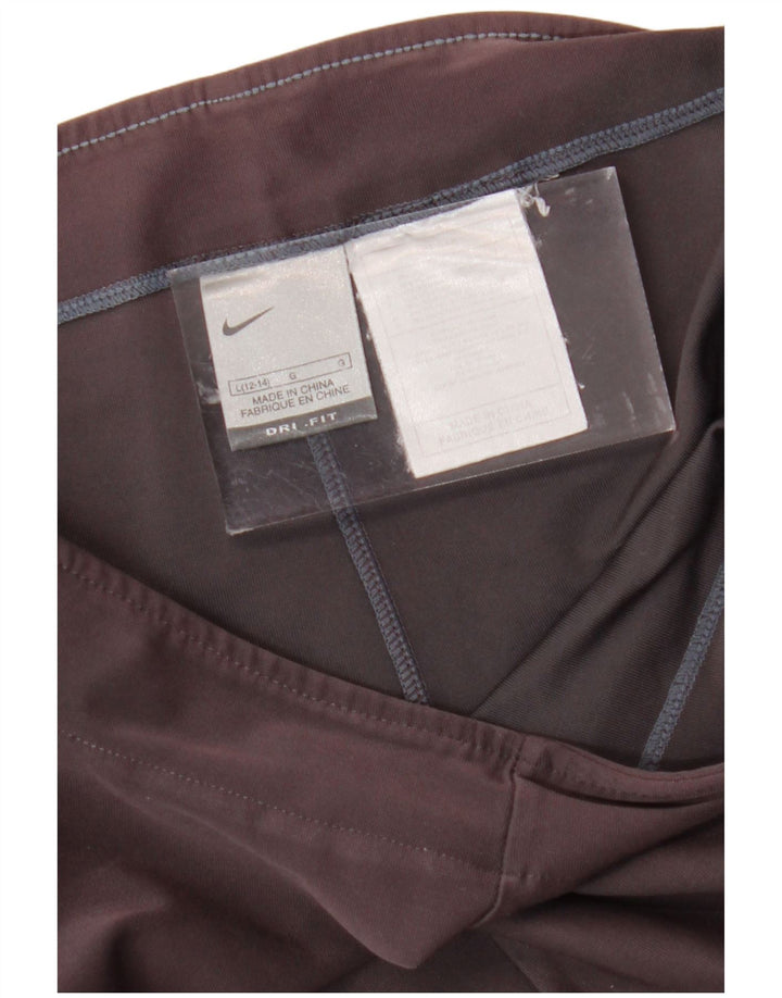 NIKE Ženske Dri Fit Capri Trenirke Hlače UK 12/14 Large Grey Cotton