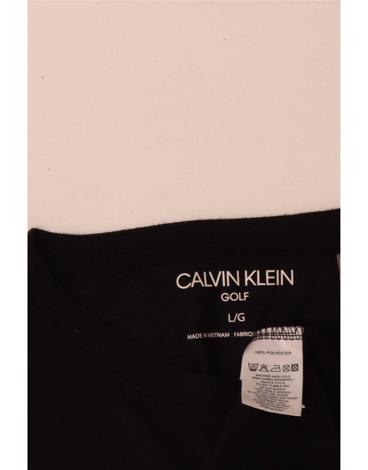 Calvin Klein muška majica kratkih rukava za golf, veliki crni poliester