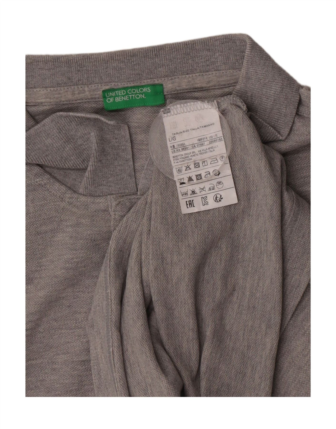 Benetton muška polo majica Large Grey Pamuk