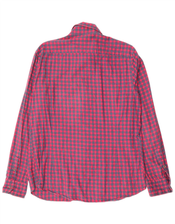 MASSIMO DUTTI Muška flanelska košulja, veliki crveni pamuk od ginghama