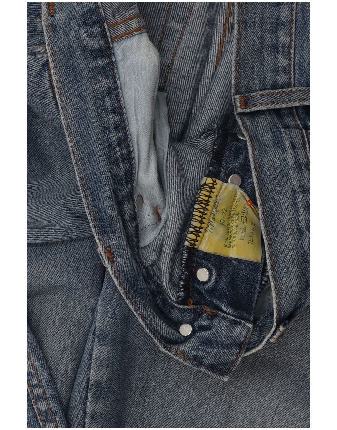 WRANGLER Muške Texas Straight Jeans W30 L32 Plavi pamuk