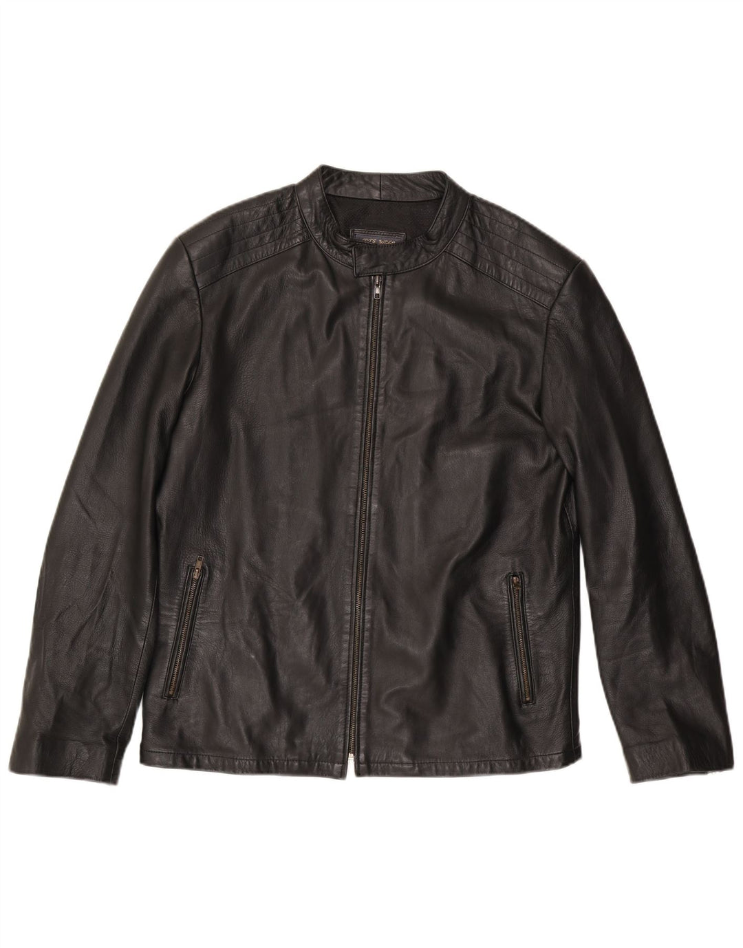 Vintage muška kožna jakna UK 38 srednje crna koža