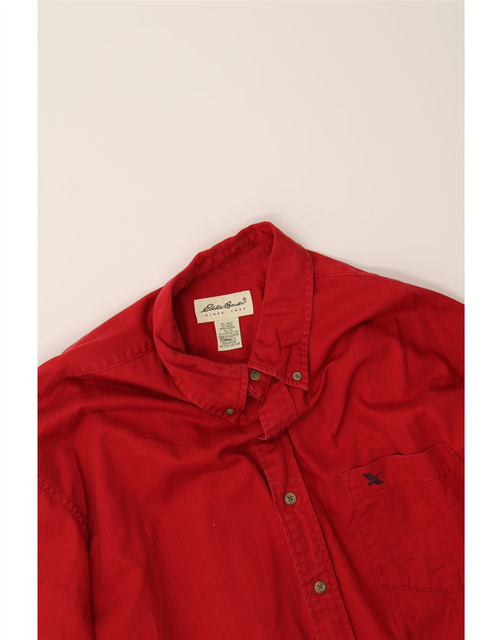 EDDIE BAUER Mens Shirt XL Red Cotton Vintage Eddie Bauer and Second-Hand Eddie Bauer from Messina Hembry 