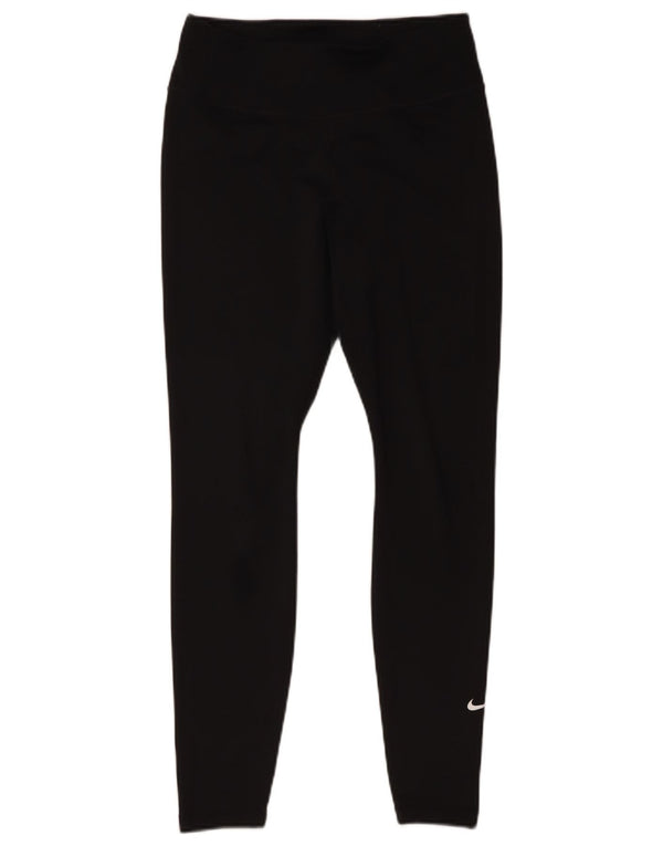 Nike Ženske Dri Fit Leggings UK 14 Srednje crni poliester