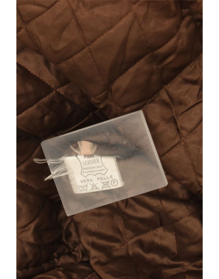 Vintage muška kožna jakna IT 58 4XL smeđa koža