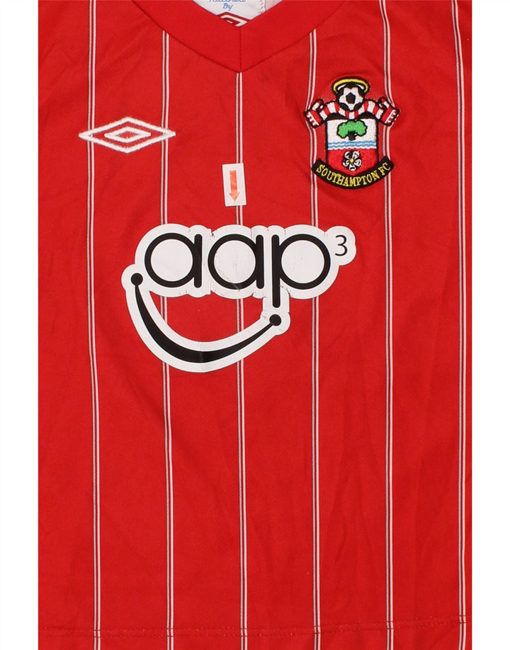 UMBRO Boys Graphic Jersey Top 2-3 Years Red Striped Polyester Vintage Umbro and Second-Hand Umbro from Messina Hembry 