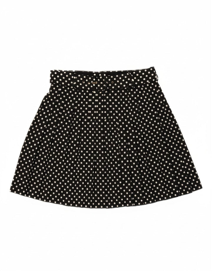 STEP BY STEP Womens A-Line Skirt UK 12 Medium W28  Black Polka Dot