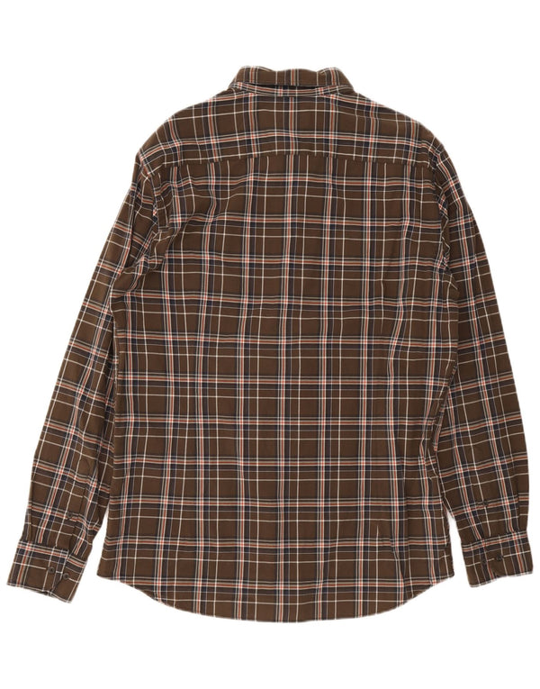 Massimo Dutti muška košulja XL smeđi karirani pamuk