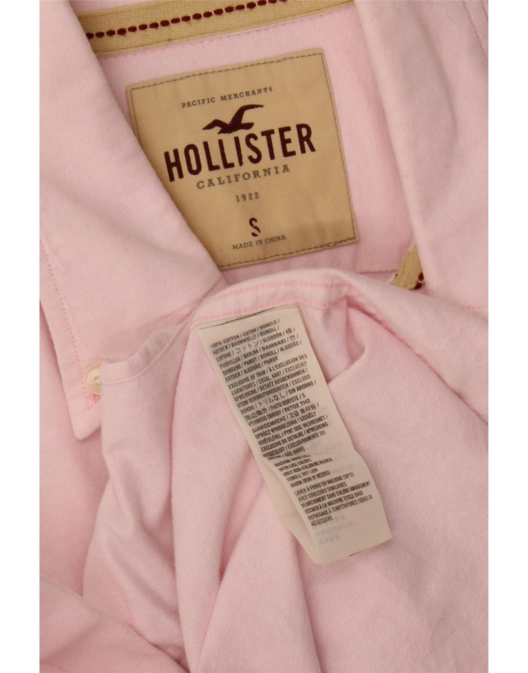 Hollister muška košulja mala ružičasta pamučna